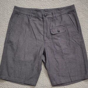 Armani Exchange metallic blue 100% Cotton casual Bermuda shorts mens 36